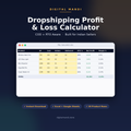 Dropshipping Profit Calculator | COD & RTO P&L Tracker Excel Sheet
